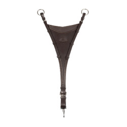 Martingale Acavallo attache bib en cuir Marron foncé