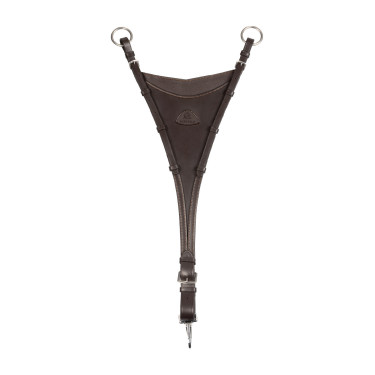 Martingale Acavallo attache bib en cuir Marron foncé