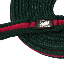 Longe de travail nylon rembourrée attachable au licol Umbria Equitazione Vert chasseur / bordeaux
