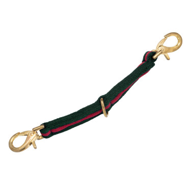 Longe de travail nylon rembourrée attachable au licol Umbria Equitazione Vert chasseur / bordeaux
