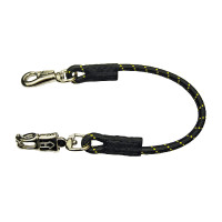Longe d'attache élastique Umbria Equitazione double mousqueton Noir