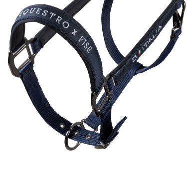 Licol Equestro x FISE doublé et réglable Marine blazer Bleu marine
