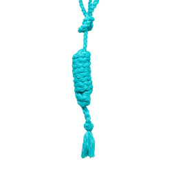 Licol mohair Pool’s motif Diamond Turquoise / noir Bleu