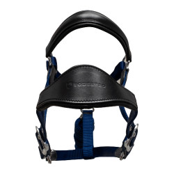 Licol ergonomique Equestro avec inserts en cuir Noir / marine Bleu marine Licol ergonomique Equestro avec inserts en cuir Noir / marine Bleu marine