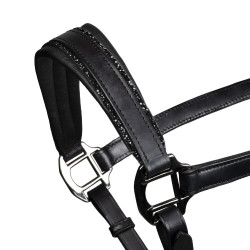 Licol en cuir Equestro anatomique Diamond Noir Licol en cuir Equestro anatomique Diamond Noir