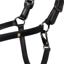 Licol en cuir Equestro anatomique Diamond Noir Licol en cuir Equestro anatomique Diamond Noir