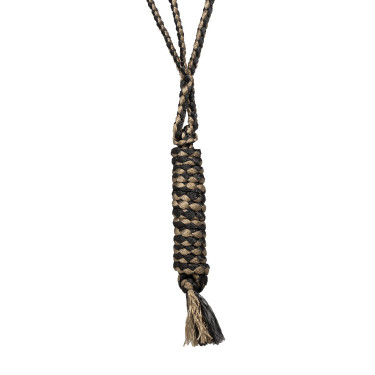 Licol corde Pool’s nez large avec longe Noir / beige