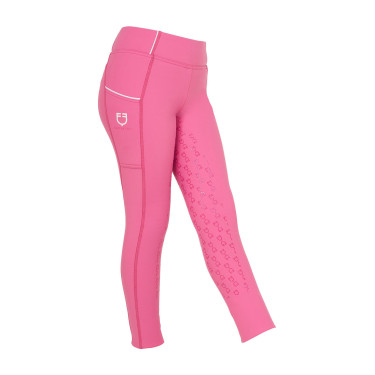 Legging fille Equestro doublé polaire Rose château
