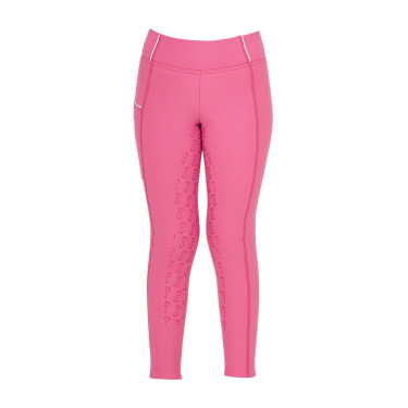 Legging fille Equestro doublé polaire Rose château
