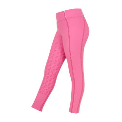 Legging fille Equestro doublé polaire Rose château