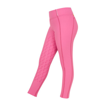 Legging fille Equestro doublé polaire Rose château