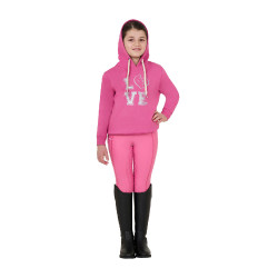 Legging fille Equestro doublé polaire Rose château