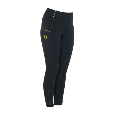 Legging fille Equestro doublé polaire Noir Legging fille Equestro doublé polaire Noir