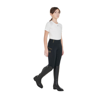 Legging fille Equestro doublé polaire Noir Legging fille Equestro doublé polaire Noir