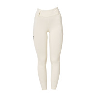 Legging femme Equestro taille haute avec passants de ceinture Macadamia / vert olive
