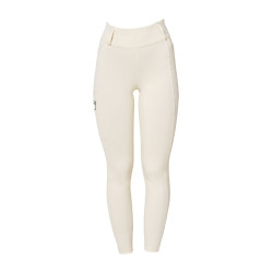 Legging femme Equestro taille haute avec passants de ceinture Blanc antique Beige Legging femme Equestro taille haute avec passants de ceinture Blanc antique Beige