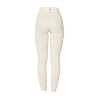 Legging femme Equestro taille haute avec passants de ceinture Blanc antique Beige Legging femme Equestro taille haute avec passants de ceinture Blanc antique Beige