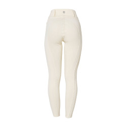 Legging femme Equestro taille haute avec passants de ceinture Blanc antique Beige Legging femme Equestro taille haute avec passants de ceinture Blanc antique Beige