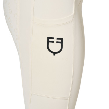 Legging femme Equestro taille haute avec passants de ceinture Blanc antique Beige Legging femme Equestro taille haute avec passants de ceinture Blanc antique Beige