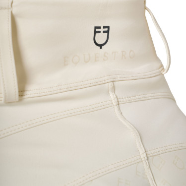 Legging femme Equestro taille haute avec passants de ceinture Blanc antique Beige Legging femme Equestro taille haute avec passants de ceinture Blanc antique Beige