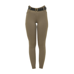 Legging femme Equestro taille haute avec passants de ceinture Walnut Marron