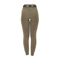 Legging femme Equestro taille haute avec passants de ceinture Walnut Marron