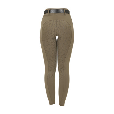 Legging femme Equestro taille haute avec passants de ceinture Walnut Marron