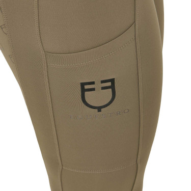 Legging femme Equestro taille haute avec passants de ceinture Walnut Marron