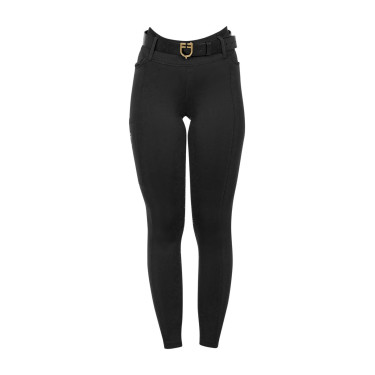 Legging femme Equestro taille haute avec passants de ceinture Noir Legging femme Equestro taille haute avec passants de ceinture Noir