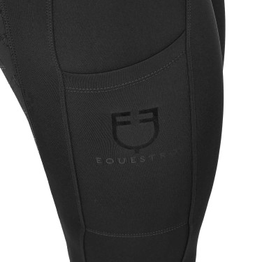 Legging femme Equestro taille haute avec passants de ceinture Noir Legging femme Equestro taille haute avec passants de ceinture Noir