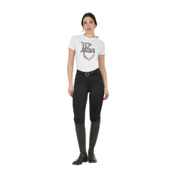 Legging femme Equestro taille haute avec passants de ceinture Noir Legging femme Equestro taille haute avec passants de ceinture Noir