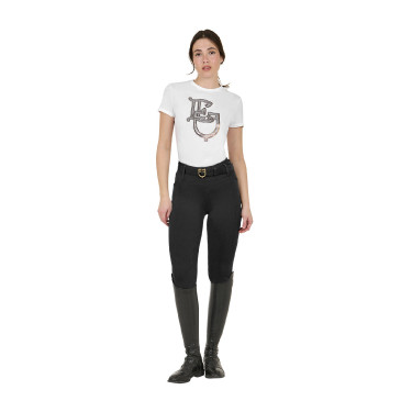 Legging femme Equestro taille haute avec passants de ceinture Noir Legging femme Equestro taille haute avec passants de ceinture Noir