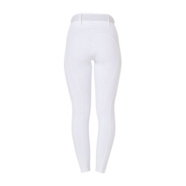 Legging femme Equestro taille haute avec passants de ceinture Blanc