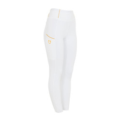 Legging femme Equestro léger coupe slim Blanc