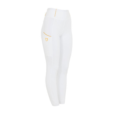 Legging femme Equestro léger coupe slim Blanc