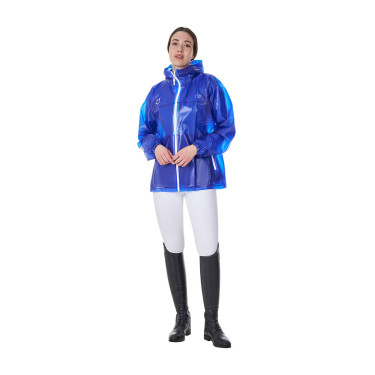 Imperméable unisexe Equestro x FISE Bleu de savoie
