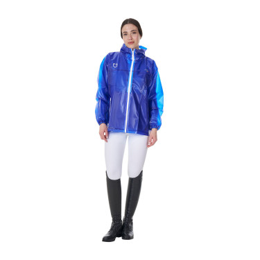 Imperméable unisexe Equestro x FISE Bleu de savoie