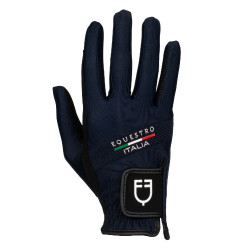 Gants en tissu technique Equestro X FISE Marine blazer Bleu marine