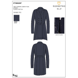 Frac femme Equestro en tissu technique avec strass Marine blazer Bleu marine Frac femme Equestro en tissu technique avec strass Marine blazer Bleu marine