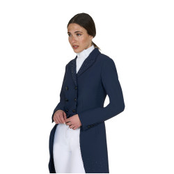 Frac femme Equestro en tissu technique avec strass Marine blazer Bleu marine Frac femme Equestro en tissu technique avec strass Marine blazer Bleu marine