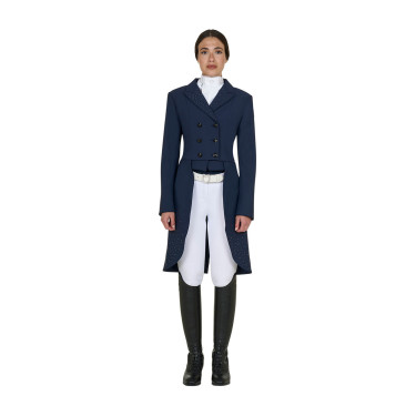 Frac femme Equestro en tissu technique avec strass Marine blazer Bleu marine Frac femme Equestro en tissu technique avec strass Marine blazer Bleu marine
