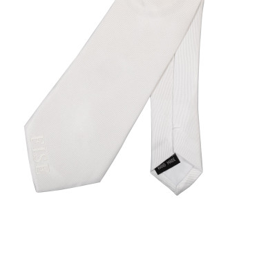 Cravate de concours Equestro x FISE logo brodé Blanc