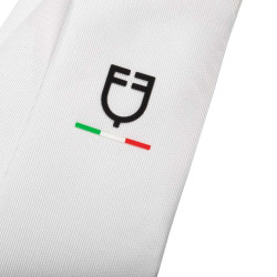 Cravate de concours Equestro x FISE logo brodé Blanc