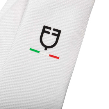 Cravate de concours Equestro x FISE logo brodé Blanc