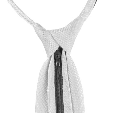 Cravate de concours Equestro en nid d'abeille Blanc