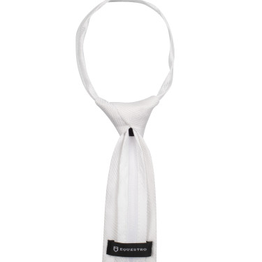 Cravate de concours Equestro en nid d'abeille Blanc