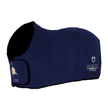 Couverture polaire Equestro x FISE avec fermeture frontale Bleu de savoie Couverture polaire Equestro x FISE avec fermeture frontale Bleu de savoie