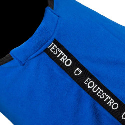 Couverture polaire Equestro x FISE avec fermeture frontale Bleu de savoie Couverture polaire Equestro x FISE avec fermeture frontale Bleu de savoie
