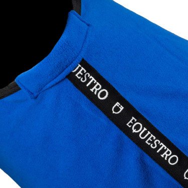 Couverture polaire Equestro x FISE avec fermeture frontale Bleu de savoie Couverture polaire Equestro x FISE avec fermeture frontale Bleu de savoie