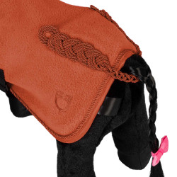 Couverture polaire Equestro pour cheval jouet Rouge brique